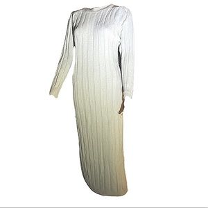 Grey knit sweater dress